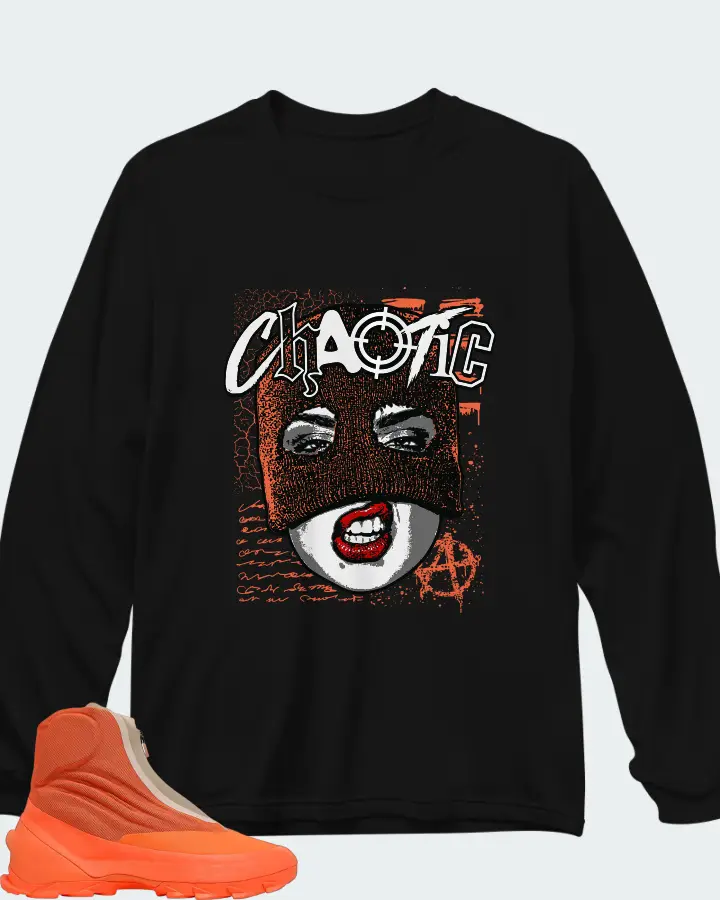 Yeezy 1050 V3 Orange Matching Long Sleeve T-Shirt