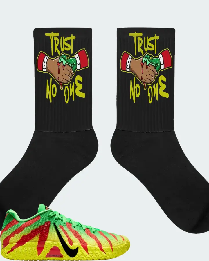 Jurassic Park x Nike Ja 3 Explorer Sneaker Matching Black Socks - Trust No One