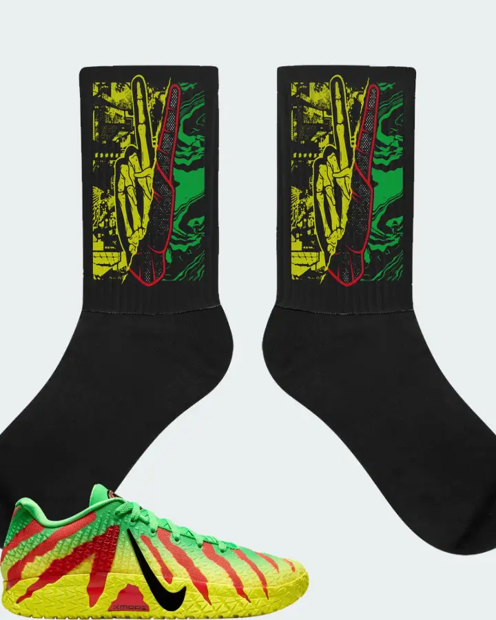 Jurassic Park x Nike Ja 3 Explorer Sneaker Matching Black Socks - Peace of mind