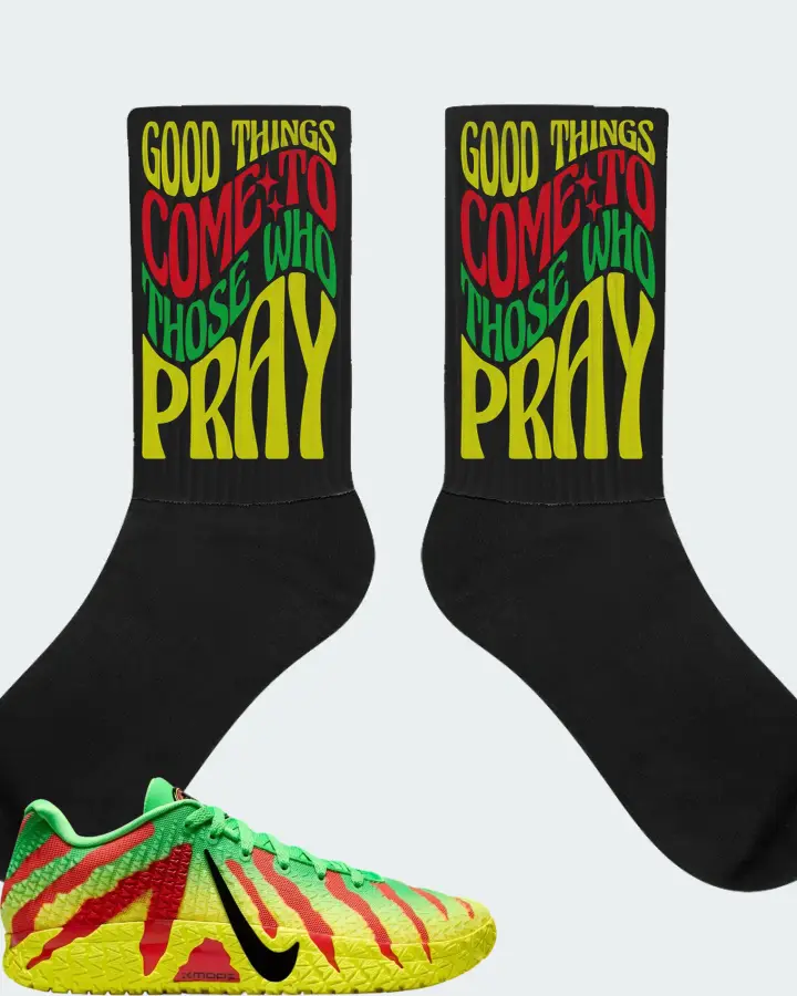 Jurassic Park x Nike Ja 3 Explorer Sneaker Matching Black Socks - Good Things Come To Those Who Pray