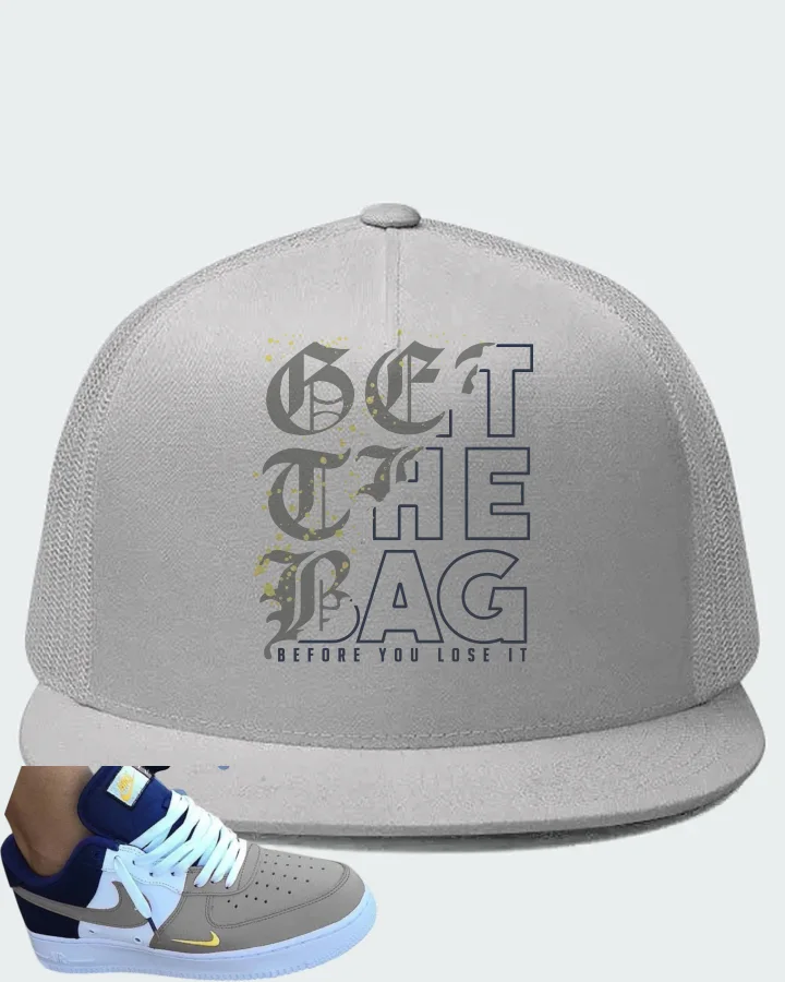 Nike Air Force 1 White Blue Grey Matching Hat