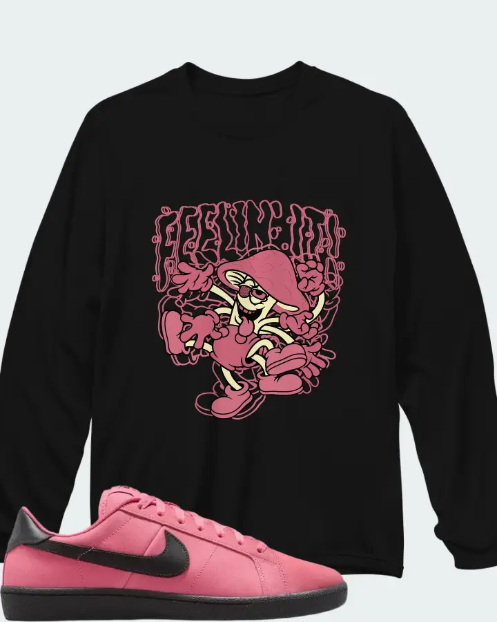 Nike Tennis Classic SB Hyper Pink Black Matching Long Sleeve T-Shirt