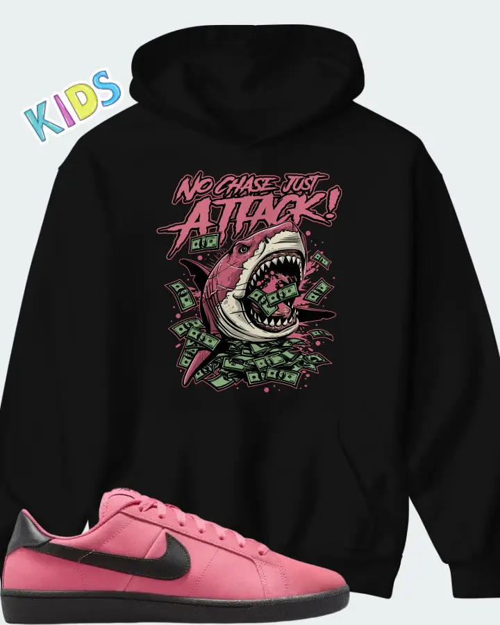 Nike Tennis Classic SB Hyper Pink Black Matching Kid's Hoodie