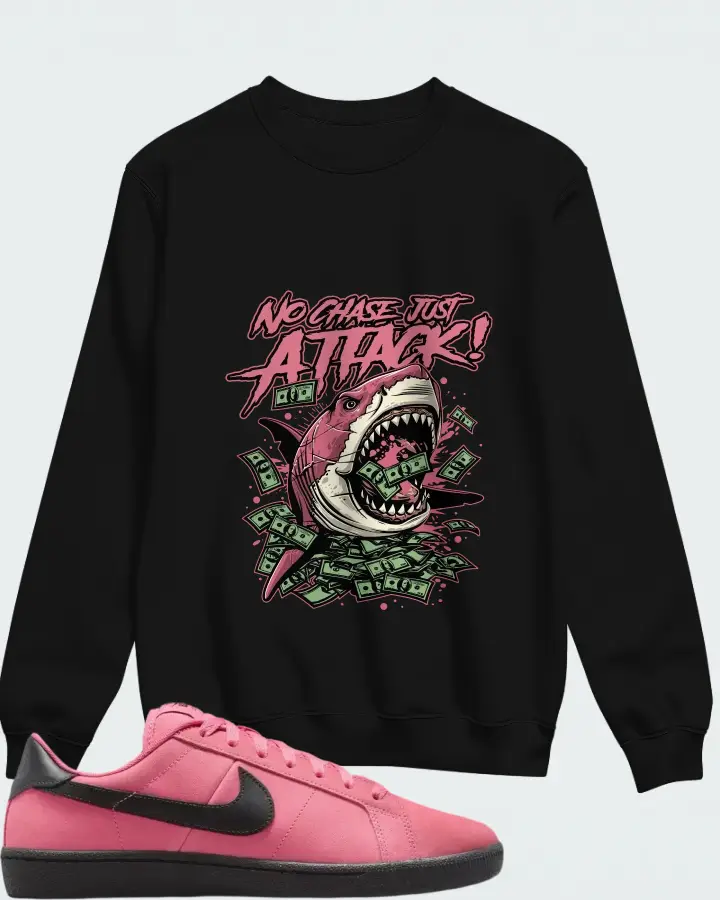 Nike Tennis Classic SB Hyper Pink Black Matching Sweatshirt