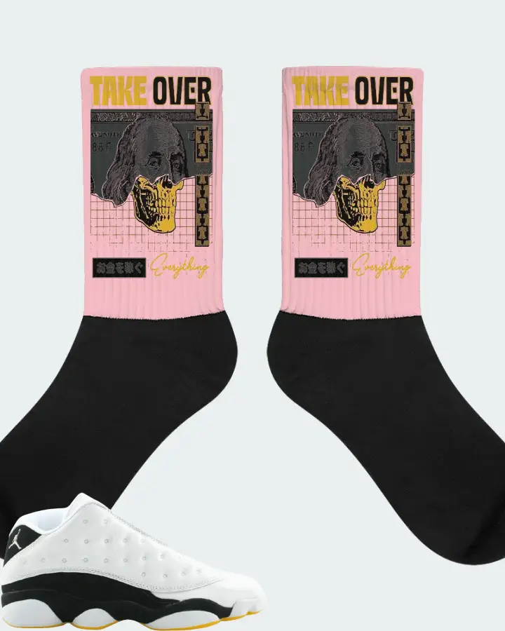Jordan 13 Retro Low Sneaker Matching Pink Socks - Take Over