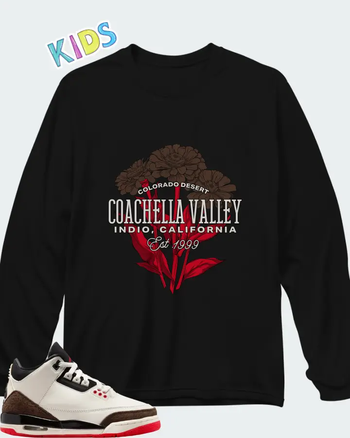 Air Jordan 3 Retro OG GS World's Best Dad Matching Kid's Long Sleeve T-Shirt