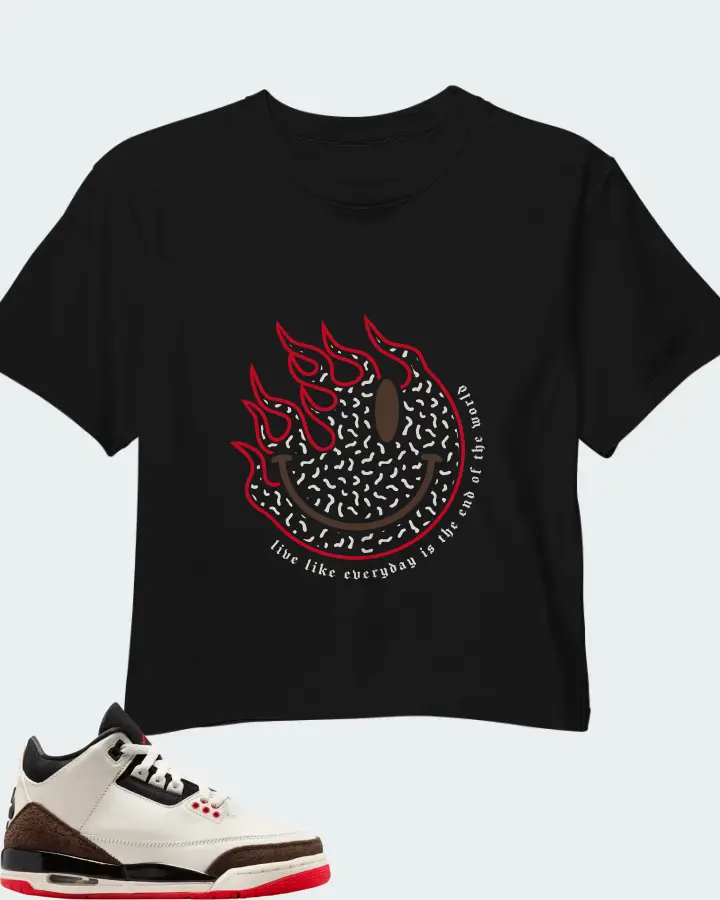 Air Jordan 3 Retro OG GS World's Best Dad Matching Crop Top