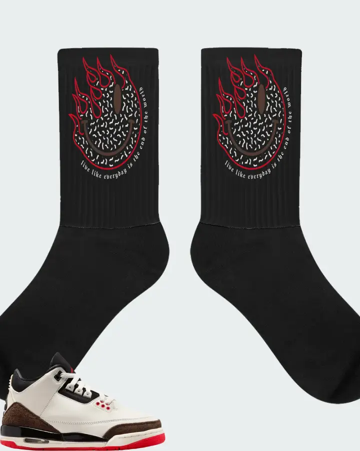 Air Jordan 3 Retro OG GS World's Best Dad Matching Socks