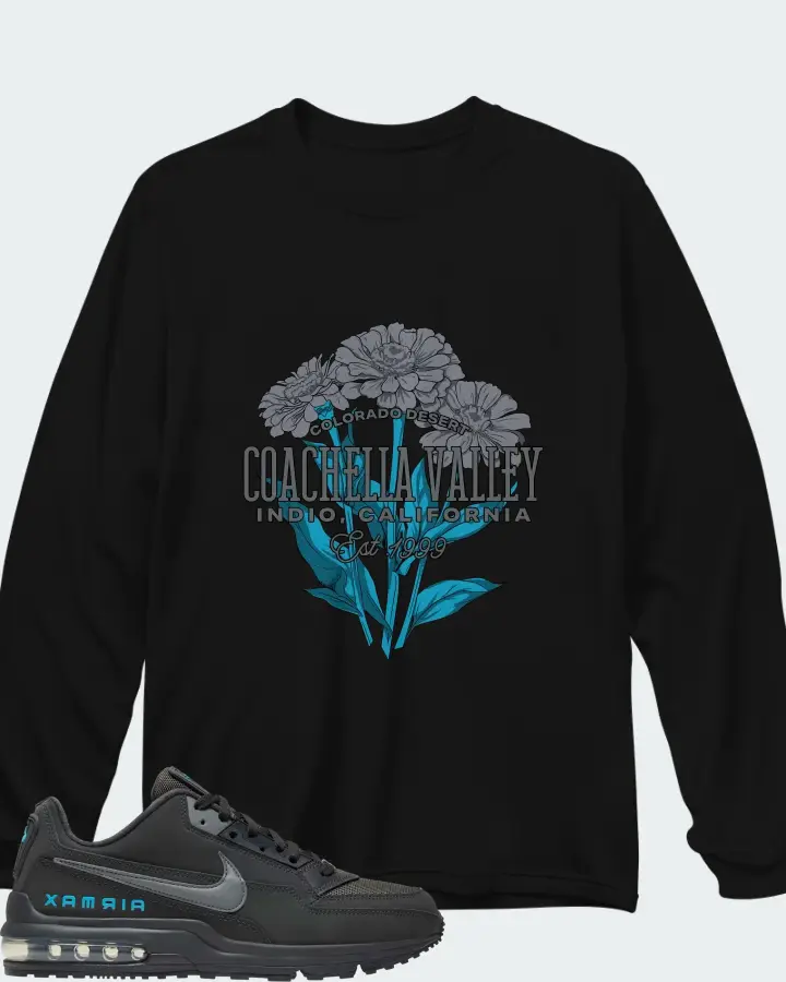 Nike Air Max LTD 3 Anthracite Cool Grey Cool Blue Matching Long Sleeve T-Shirt