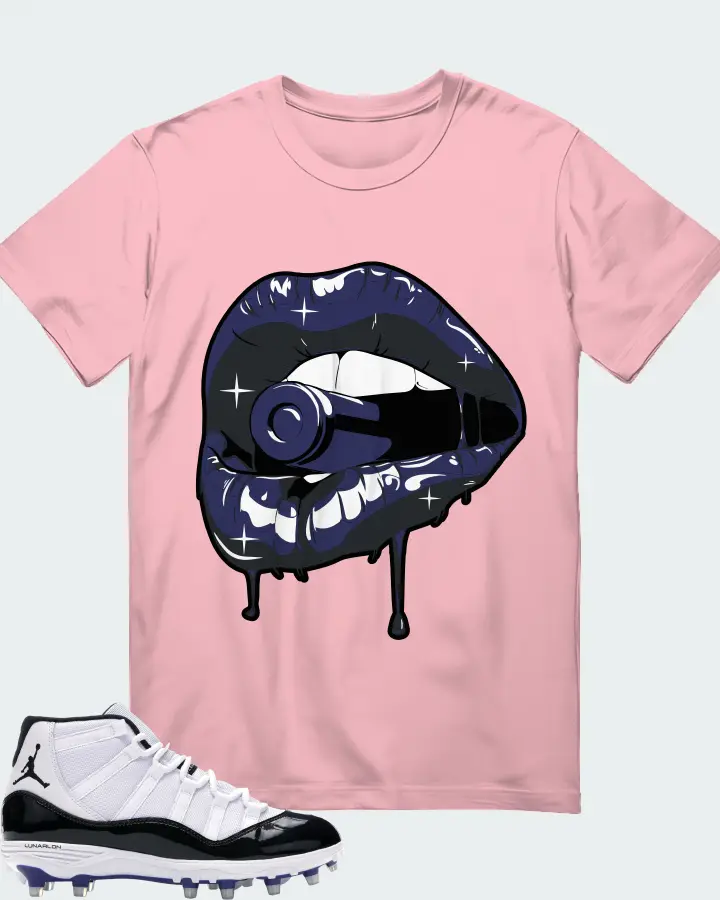 Jordan 11 Retro Cleat Sneaker Matching Pink T-Shirt - Kiss of Death
