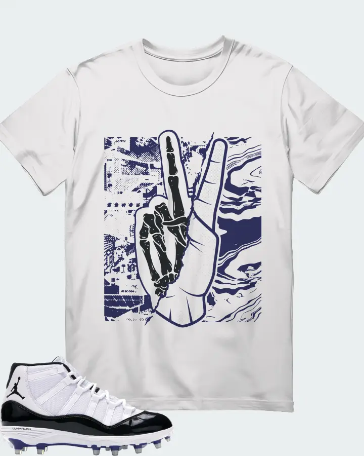 Jordan 11 Retro Cleat Sneaker Matching White T-Shirt - Peace of mind