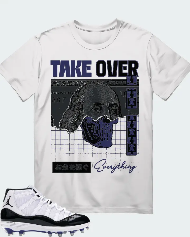 Jordan 11 Retro Cleat Sneaker Matching White T-Shirt - Take Over
