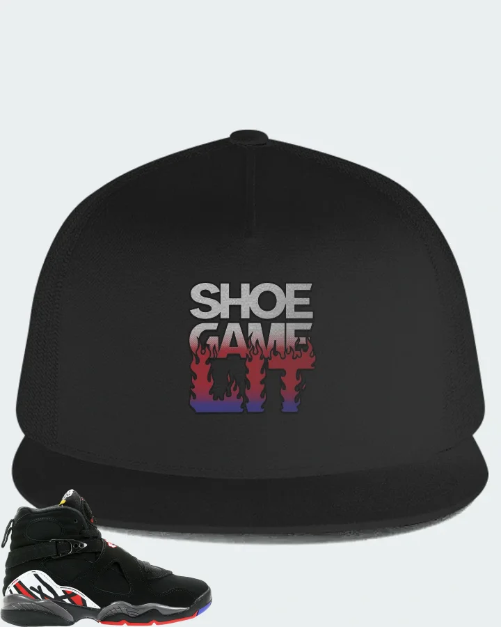 Jordan 8 Retro Sneaker Matching Black Hat - Shoe Game Lit Refreshed