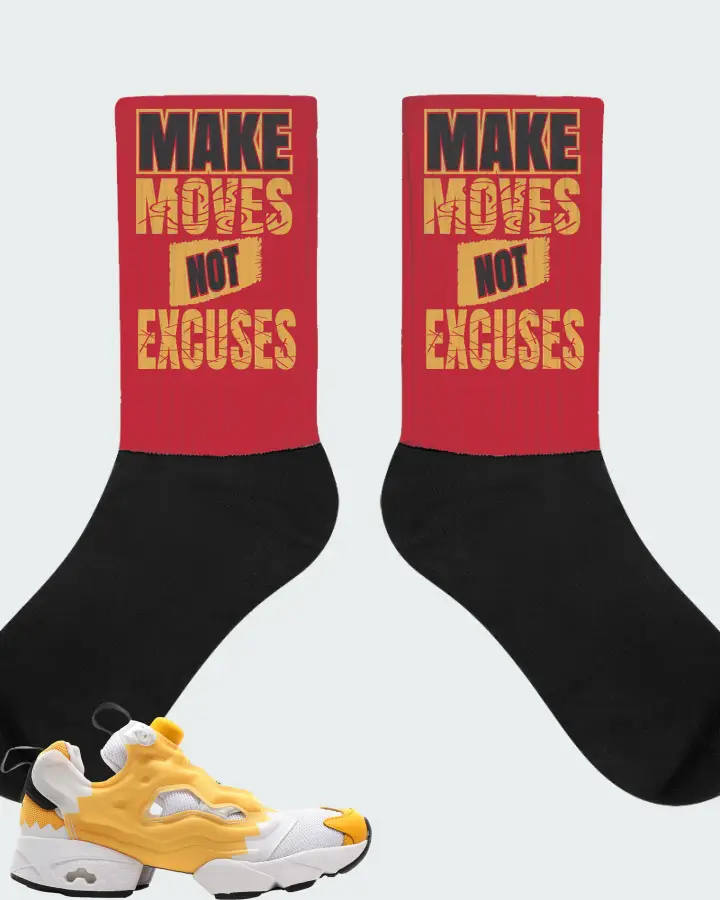 Reebok Instapump Fury Sneaker Matching Red Socks - Make Moves Not Excuses