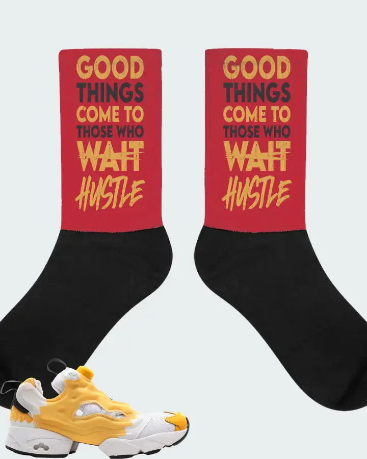 Reebok Instapump Fury Sneaker Matching Red Socks - Good Things Come