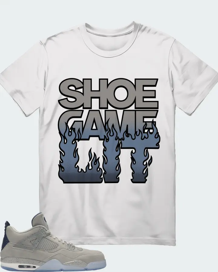 Jordan 4 Retro  Sneaker Matching White T-Shirt - Shoe Game Lit Refreshed