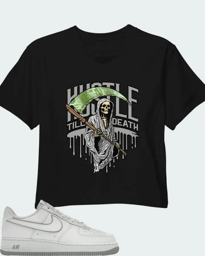 Nike Air Force 1 Low Wolf Grey White Matching Crop Top