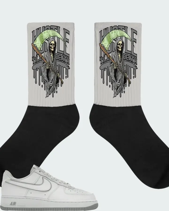 Nike Air Force 1 Low Wolf Grey White Matching Socks