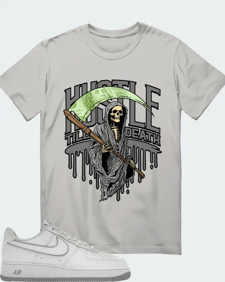 Nike Air Force 1 Low Wolf Grey White Matching T-Shirt