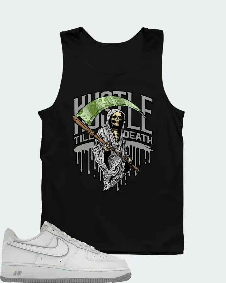 Nike Air Force 1 Low Wolf Grey White Matching Tank Top