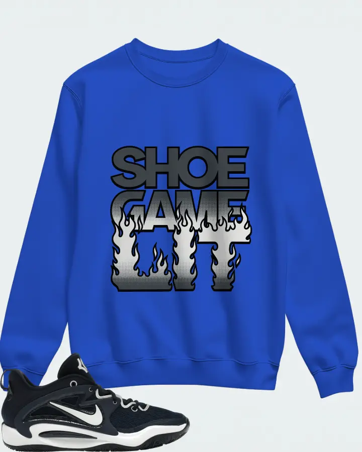 Nike KD 15 TB Sneaker Matching Royal Blue Sweatshirt - Shoe Game Lit Refreshed