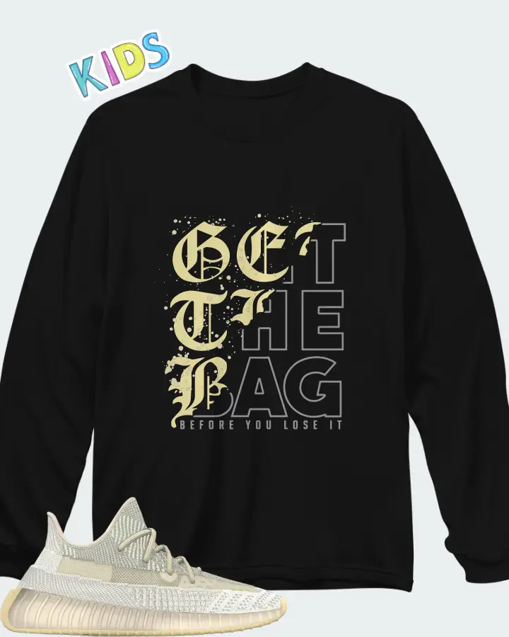 Adidas Yeezy Boost 350 V2 Natural Matching Kid's Long Sleeve T-Shirt