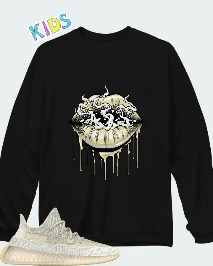Adidas Yeezy Boost 350 V2 Natural Matching Kid's Long Sleeve T-Shirt