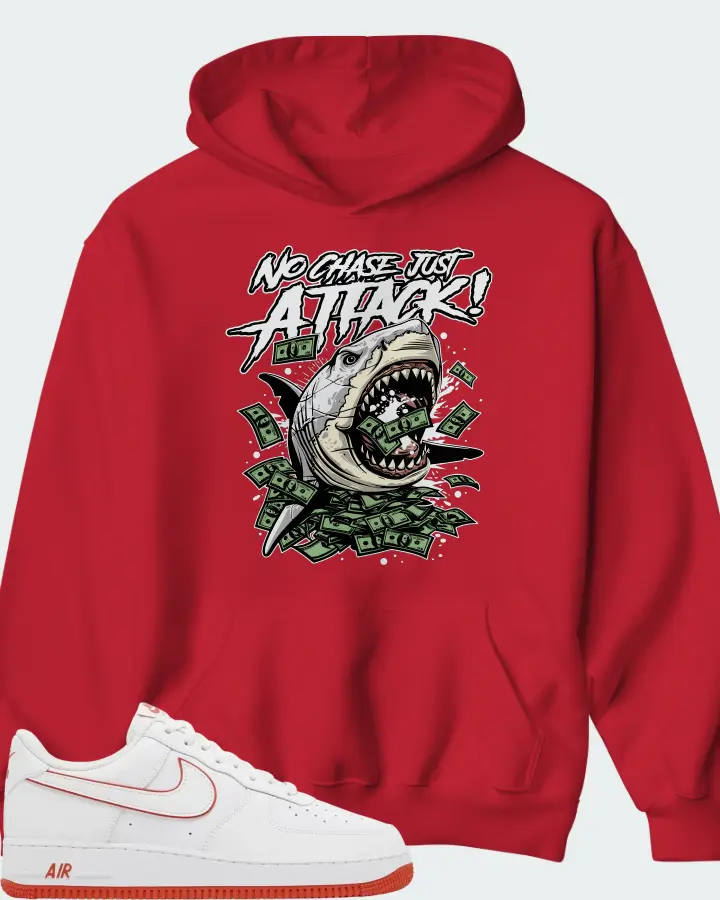 Nike Air Force 1 '07 White Picante Red Matching Hoodie