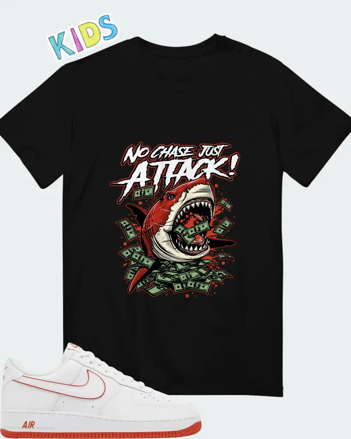 Nike Air Force 1 '07 White Picante Red Matching Kid's T-Shirt