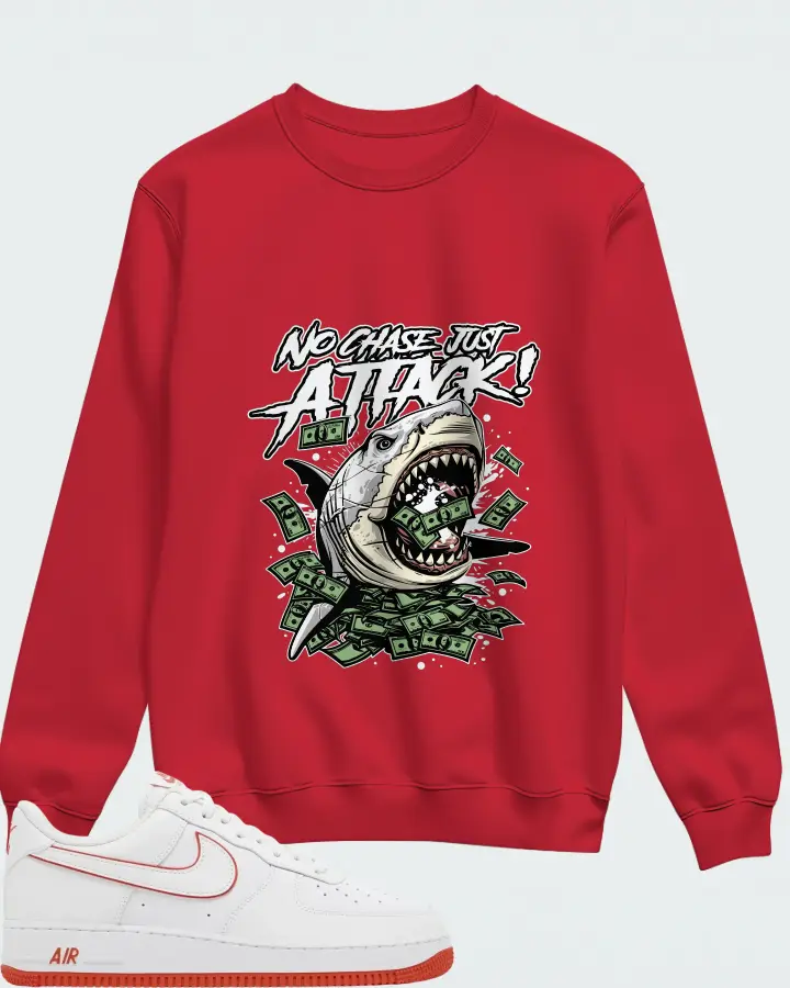 Nike Air Force 1 '07 White Picante Red Matching Sweatshirt
