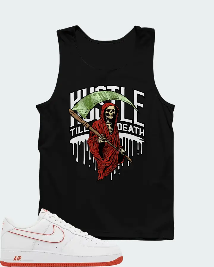 Nike Air Force 1 '07 White Picante Red Matching Tank Top