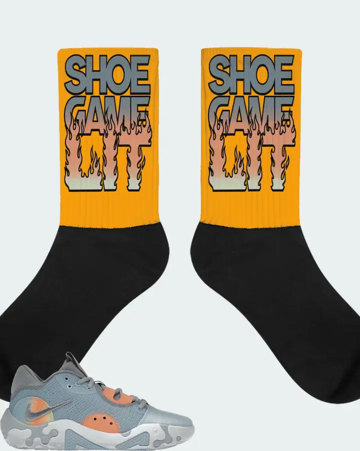 Nike PG 6 Sneaker Matching Gold Socks - Shoe Game Lit Refreshed