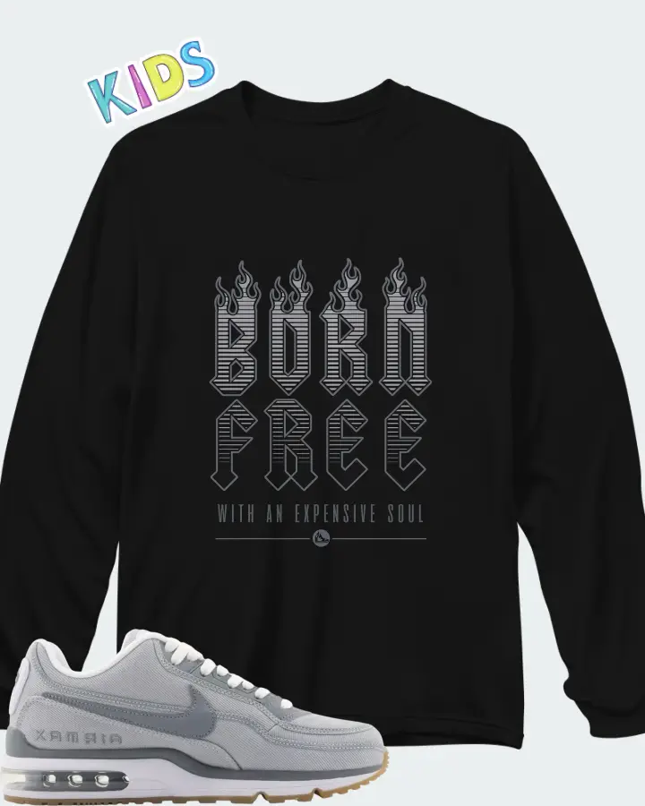 Air Max LTD 3 TXT Wolf Grey Matching Kid's Long Sleeve T-Shirt