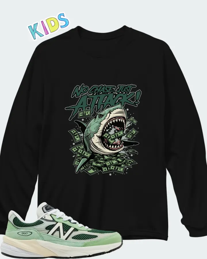Teddy Santis x New Balance 990v6 Made in USA Avocado Natural Mint Matching Kid's Long Sleeve T-Shirt