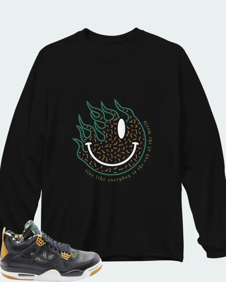 Air Jordan 4 Bamboo Matching Long Sleeve T-Shirt