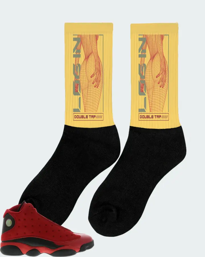 Jordan 13 Retro Sneaker Matching Yellow Socks (LOGIN) - View 3