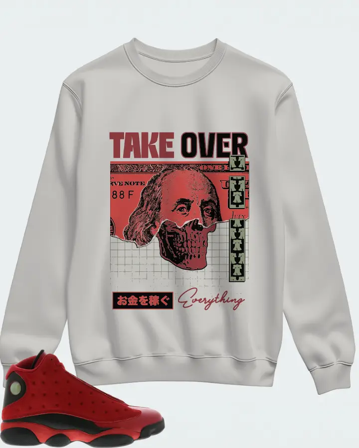 Jordan 13 Retro Sneaker Matching Grey Sweatshirt - Take Over
