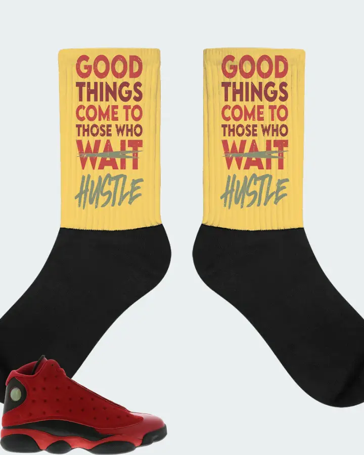 Jordan 13 Retro Sneaker Matching Yellow Socks - Good Things Come