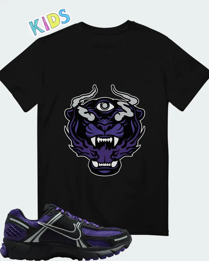 Nike Zoom Vomero 5 Black Court Purple Matching Kid's T-Shirt