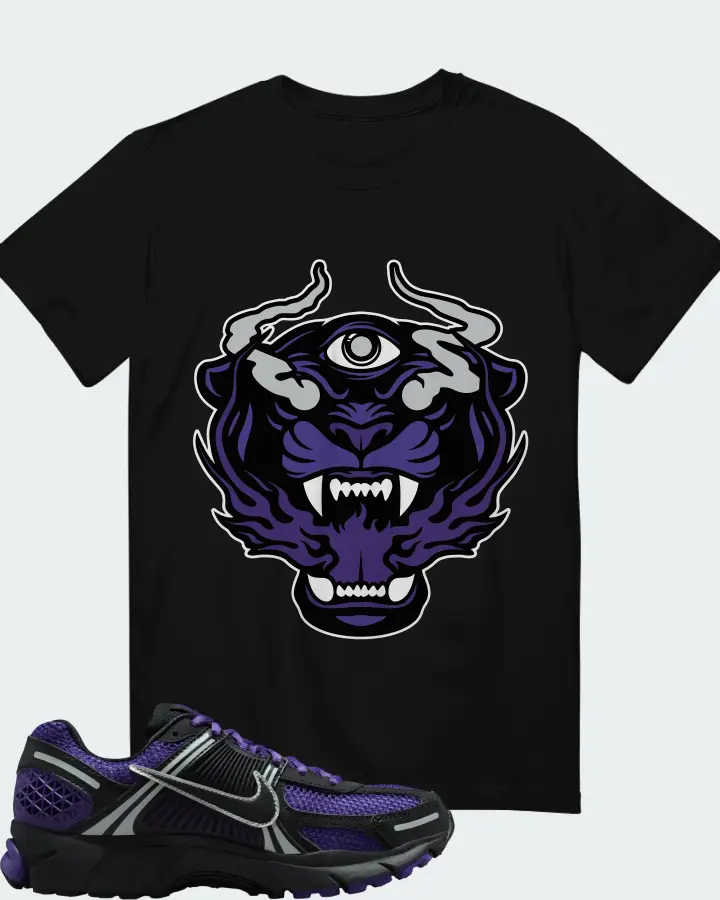 Nike Zoom Vomero 5 Black Court Purple Matching T-Shirt