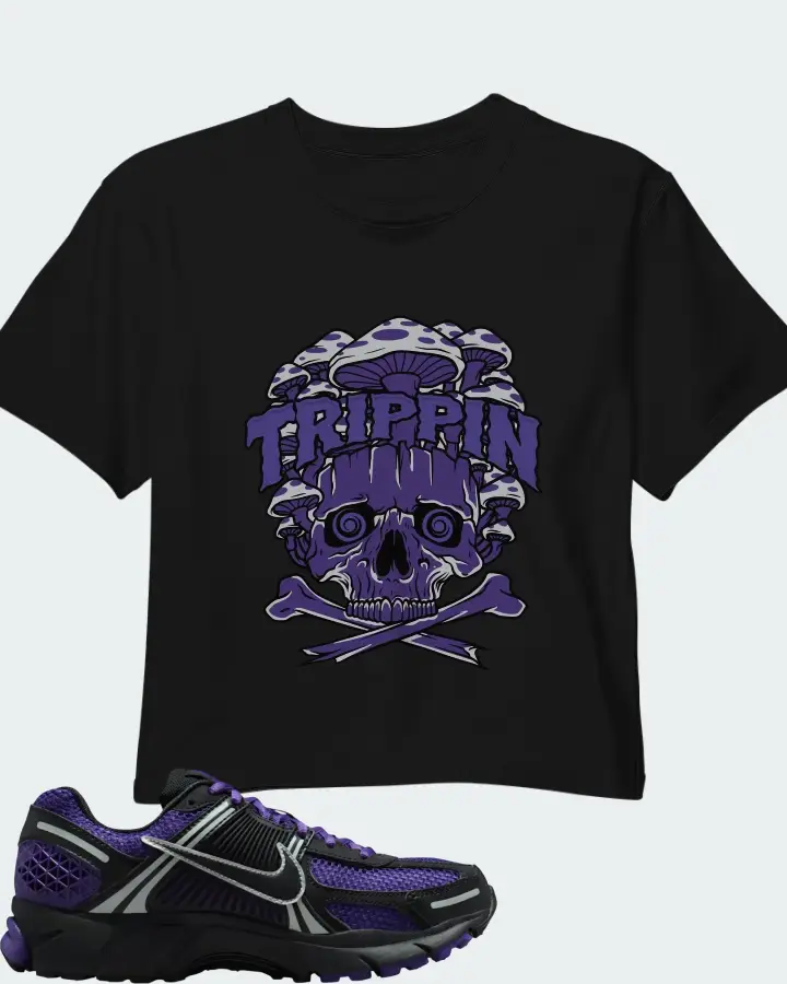 Nike Zoom Vomero 5 Black Court Purple Matching Crop Top