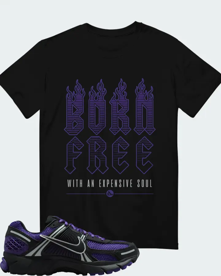 Nike Zoom Vomero 5 Black Court Purple Matching T-Shirt