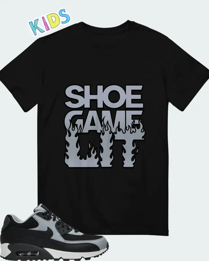 Nike Air Max 90 Essential Wolf Grey Matching Kid's T-Shirt