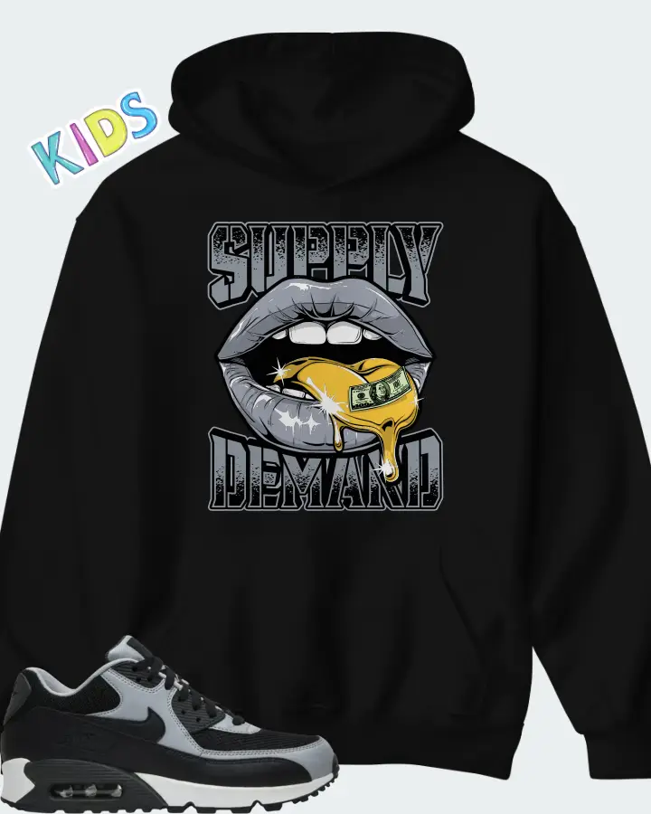 Nike Air Max 90 Essential Wolf Grey Matching Kid's Hoodie