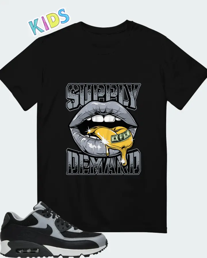 Nike Air Max 90 Essential Wolf Grey Matching Kid's T-Shirt