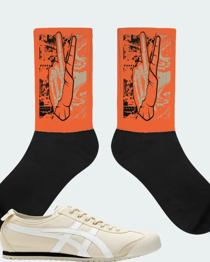Onitsuka Tiger Mexico 66 Sneaker Matching Orange Socks - Peace of mind