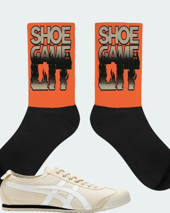 Onitsuka Tiger Mexico 66 Sneaker Matching Orange Socks - Shoe Game Lit Refreshed