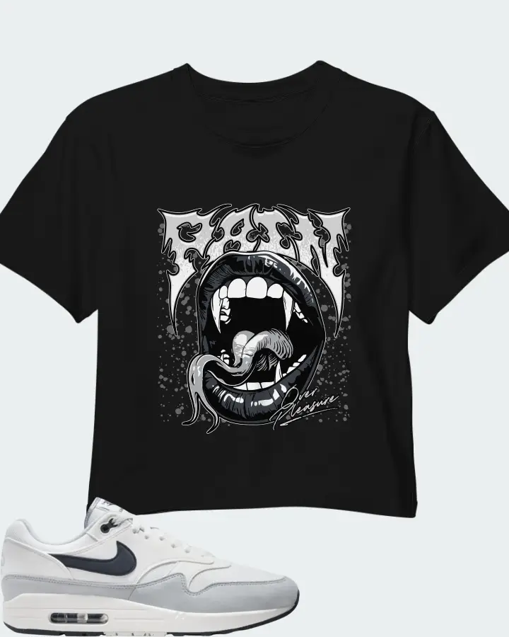 Nike Air Max 1 Pure Platinum Dark Obsidian Matching Crop Top