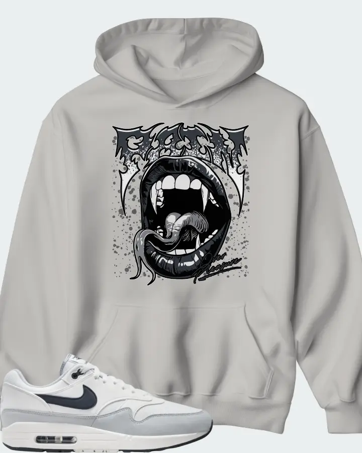 Nike Air Max 1 Pure Platinum Dark Obsidian Matching Hoodie