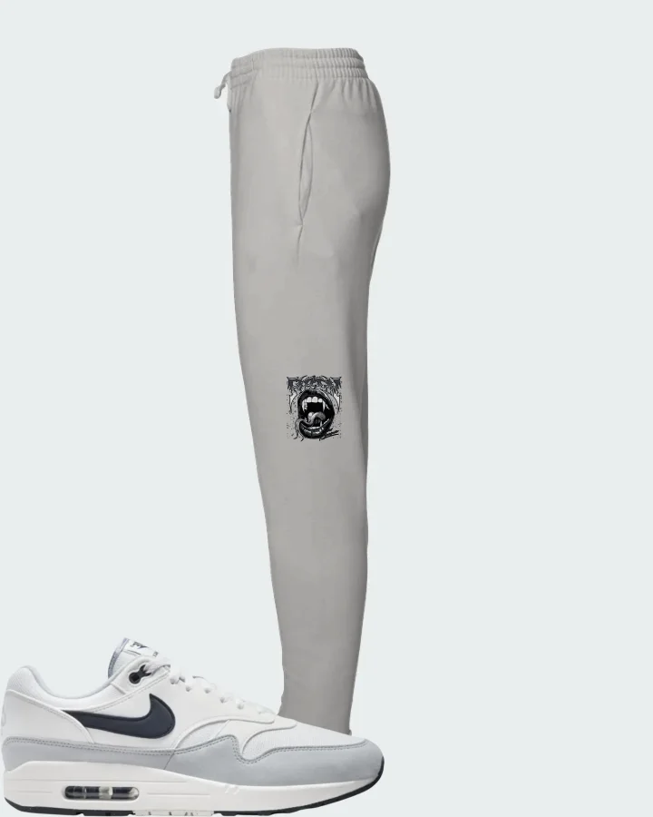 Nike Air Max 1 Pure Platinum Dark Obsidian Matching Joggers